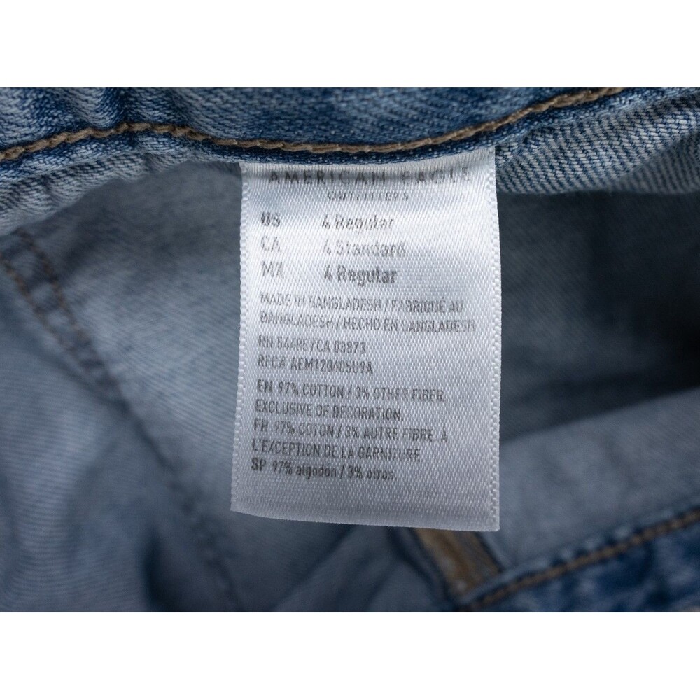 American Eagle Cargo Joggers Womens 4 Blue Stretch Distressed Denim Outdoor - Picture 2 of 16